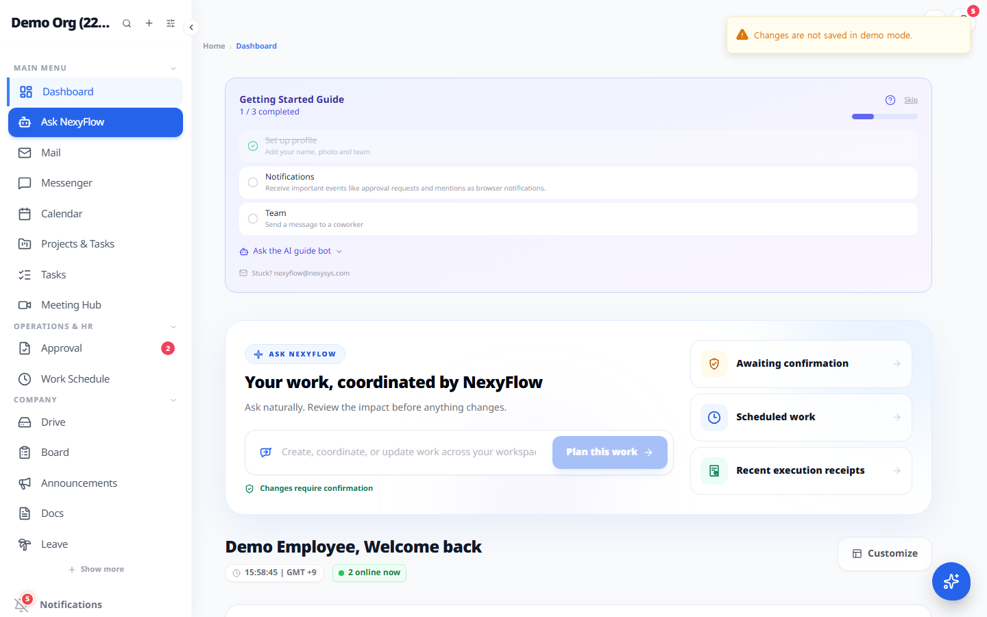 Dashboard — Try Demo